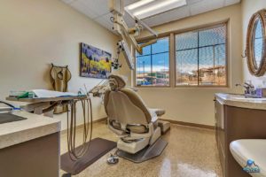 endodontist in Colorado Springs patient view from chair